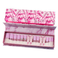 Presse de luxe personnalisée sur les ongles et emballage presse de luxe sur les ongles boîte d'emballage magnétique presse pliante sur les ongles emballage
