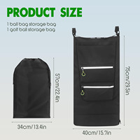 Accessoire de poussette pour le golf, sac de golf pour 6 clubs, porte-putters pour poussette avec 3 poches, sac de golf pour bébé
