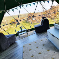 Maison à bulles voiture Camping tente Glamping Igloo yourte maison gonflable pour Camping Resort 6m Geodome petite maison 2 chambres