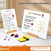 Tableau d'affichage double face effaçable en acrylique et bois de hêtre RBD, format vertical, pour messages et petits rappels – Vente en gros