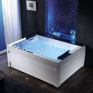 Bañera de hidromasaje acrílica moderna para 2 personas con función de cascada Balboa controlado para villas hoteles incluye función de masaje - Product Image 1