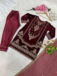 Traje de diseñador de bordado étnico para mujer Salwar Kurti Dupatta para bodas y eventos en algodón indio última moda 2023 - Product Image 4