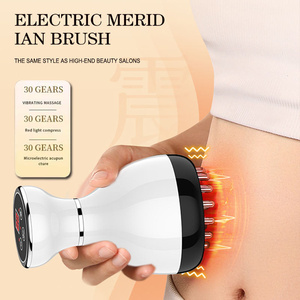 Appareil de massage électrique chauffant pour le remodelage corporel, brosse de massage des méridiens, masseur de drainage lymphatique et outils de massage anti-graisse - Product Image 1