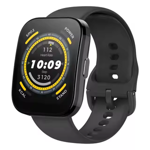 นาฬิกาอัจฉริยะ <span class=keywords><strong>Amazfit</strong></span> Bip 5 ขนาด 46 มม. พร้อม GPS, Alexa ในตัว, รองรับการโทรผ่านบลูทูธ, แบตเตอรี่ใช้งานได้ 10 วัน, โหมดกีฬา 120 โหมด, สำหรับ Android และ iOS สีดำ - Product Image 1