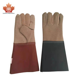 Guantes de Trabajo de Seguridad para Soldadura de Cuero Industrial con Puño Largo Resistentes al Calor en Color Aleatorio - Product Image 4
