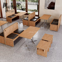 Canapé en cuir de style antique populaire pour café, espace lounge, table et chaises de restaurant occidental