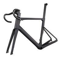 Cadre de vélo de route en fibre de carbone ICAN, passages de câbles internes, pour freins à disque, dimensions 46/49/52/54/56/58cm