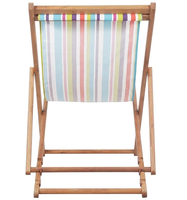 Chaise longue de plage pliable d'extérieur avec structure en bois massif et en fer pour utilisation en parc