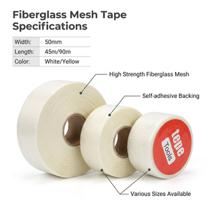 Tira de Unión Autoadhesiva de <span class=keywords><strong>Fibra</strong></span> de Vidrio, Material de <span class=keywords><strong>Fibra</strong></span> de Vidrio de Alta Resistencia a los Álcalis - Product Image 1