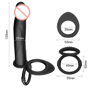 ディルドバイブレーター、コックリングバイブレーター、男女同時使用可能セックストイ - Product Image 1
