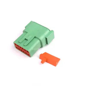 Green color customize dtm series DTM04-12PC 12way auto connector waterproof