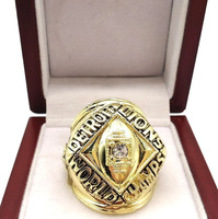 Bague de championnat vintage des Lions de Detroit 1957, bague de football rétro NFL