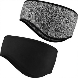 Bandeau de sport respirant en polyester et coton, noir et gris à motifs, pour activités de plein air - Product Image 2