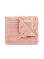 Couverture en tricot pour bébé 100% coton, bordure en dentelle, douce, respirante, couleur unie, couverture d'emmaillotage, 80x100cm