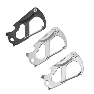 Outil d'extérieur Clé Ouvre-bouteille Six en un Outil Carte en acier inoxydable Couteau multifonction Outil - Product Image 1