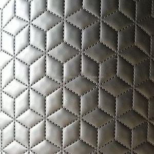 Embroidery <strong>Quilted</strong> Pvc Synthetic Leather for Customized Car Floor Mat Synthetic Leather Roll Material - Product Image 1