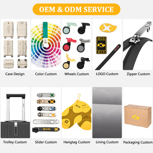 Đen Cứng Vali Set PC Zipperless Xe Đẩy Hành Lý Với Tsa Kết Hợp Khóa Công Suất Lớn Khung Nhôm Hành Lý - Product Image 5