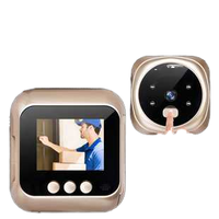 Visiophone intelligent avec écran couleur et caméra de sécurité à vision nocturne avec judas