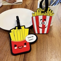 Étiquettes de bagage en PVC style urbain et simple, très vendues pour l'exportation, porte-cartes anti-perte pour frites, hamburgers, cartes d'embarquement et cartes de bus