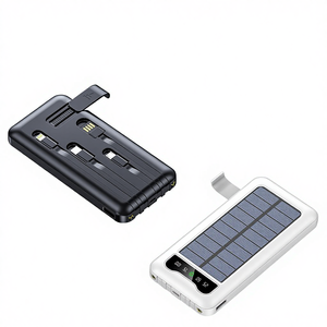 พาวเวอร์แบงค์พลังงานแสงอาทิตย์ สายในตัว หน้าจอดิจิตอล ความจุ 10000mAh กำลังไฟ 10W พกพาสะดวก ใช้งานกลางแจ้ง ความจุขนาดใหญ่ - Product Image 1