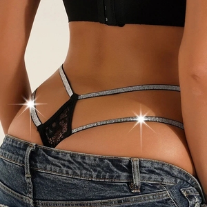 King Mcgreen Star Lingerie féminine sexy, string transparent à double bretelles en dentelle, taille basse, respirant, sous-vêtements sensuels - Product Image 1