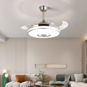 Ventilateurs de plafond modernes à LED de 42 pouces avec moteur à courant continu télécommandé, conception spéciale, corps de lampe en métal - Product Image 4