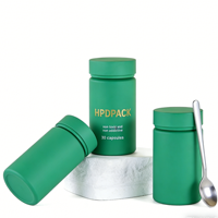 Flacon cylindrique personnalisé en PET vert avec bouchon à vis, 100 ml, pièces usinées CNC, estampées or électrolytique