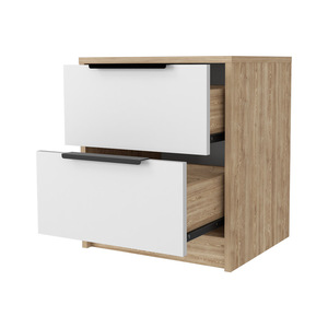 Washington Nightstand Two Large <b>Drawers</b> <b>Storage</b> Cabinet Bedroom Furniture - Product Image 6