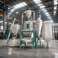 Usine de fabrication de granulés d'aliments pour animaux de ferme personnalisée de 1 à 2 tonnes par heure avec panneau de commande automatisé, granulés d'aliments de haute qualité