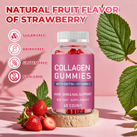 Gummies de collagène personnalisables OEM avec biotine et antioxydants pour la santé de la peau des adultes