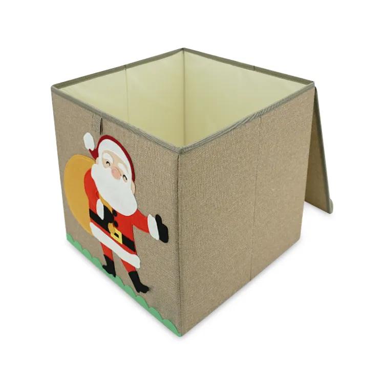 Christmas Laundry Cotton Canvas Woven Basket Toy Storage Wardrobe Organizer Storage Box