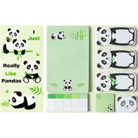 Juego de Notas Adhesivas Kawaii, Papel de Arte de Cartón, Papel Kraft Recubierto Offset, Bloc de Notas, Marcador de Páginas