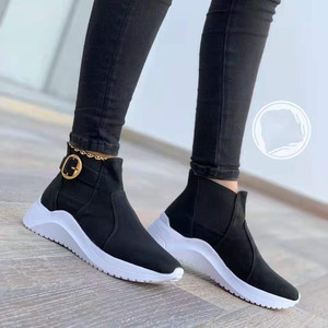 Moda más popular nuevo diseño de gran tamaño mujeres primavera europea y americana cabeza redonda hebilla de metal <span class=keywords><strong>zapatos</strong></span> casuales de alta calidad - Product Image 4