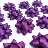 Boîte cadeau 3D étoile et fleur pour Noël, les fêtes, les mariages et le Nouvel An avec nœud papillon en polyester pré-fabriqué DIY