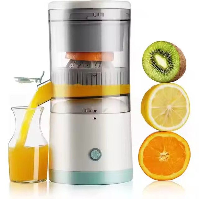 Multi-Functional Electric Portable Orange Juicer Automatic Residue Separation USB Rechargeable Stainless Steel Blades 140ml Car