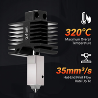 Kit Nozzle Hot End Baja Keras 0.4 mm Rakitan Heat End Terintegrasi untuk Printer 3D Bambu Lab X1C P1
