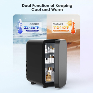 Mini-<span class=keywords><strong>réfrigérateur</strong></span> portable 6L neuf d'usine, double fonction chauffage et refroidissement, <span class=keywords><strong>porte</strong></span> transparente pour usage domestique - Product Image 4