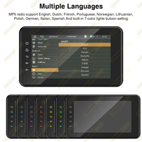 GRANDnavi Récepteur audio stéréo marin 8 pouces BT FM AM Lecteur MP5 Haut-parleur marin étanche HD 8 pouces pour ATV UTV Yacht Bateau Moteur
