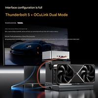 EG02 Dual Thunderbolt 5 OCuLink Aluminium Dock GPU Eksternal PCIe 4.0 Ekspansi Kartu Grafis untuk Laptop AI Gaming Tersedia