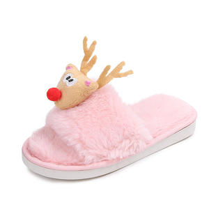 Chaussons douillets personnalisés de Noël, motif élan, chauds pour l'hiver, pour intérieur, pour parents et enfants, cadeau de fête, vente chaude - Product Image 5