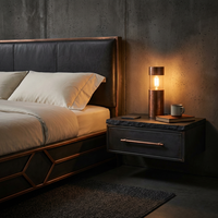 Meubles de chambre d'hôtel minimalistes, directement de l'usine, ensemble de meubles de chambre d'hôtel/appartement en bois, projet 5 étoiles