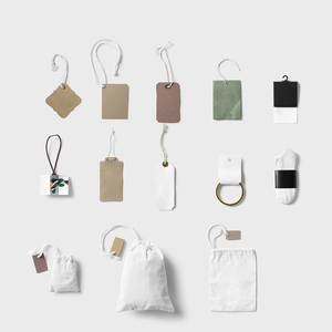 Bán Buôn Sang Trọng Biểu Tượng Tùy Chỉnh Dập Nổi Quần Áo Treo Tag Dày Giấy May Mặc Treo Tag Trắng Vuông Đu Thẻ - Product Image 6