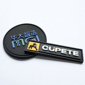 Custom Logo 3D Soft Heat Press Transfer <b>Transparent</b> Silicone Sewn on PVC Rubber Patch <b>Label</b> Pvc Patch Hook and Loop - Product Image 1