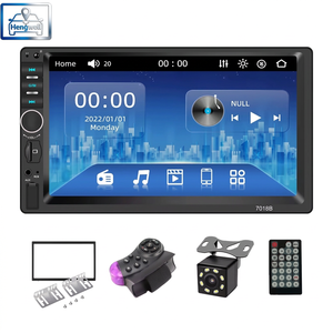 Lecteur MP5 pour voiture Hengwell 7 pouces 2 Din avec écran tactile, prise en charge du contrôle du volant de la voiture, lien miroir, lecteur <span class=keywords><strong>DVD</strong></span> de voiture intégré avec Bluetooth - Product Image 1