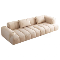 Canapé modulaire sectionnel à deux places, design simple et moderne en velours, 86,6 pouces, dossier rembourré en éponge, pour bureau, hôtel, salon