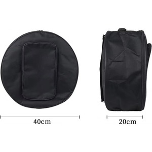 Muestra gratuita: Bolsa de tela negra impermeable de lujo para almacenamiento de platillos, con logotipo personalizado, tamaño adaptable, para accesorios de batería de jazz. - Product Image 6