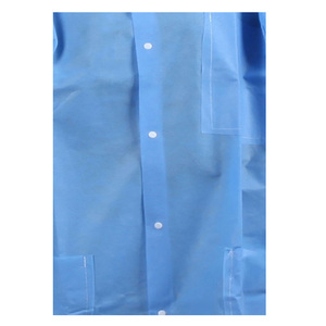 Blouses médicales jetables non tissées économiques, uniformes d'hôpital, blouses de <span class=keywords><strong>visiteur</strong></span>, protection blanche et bleue pour usine alimentaire - Product Image 4