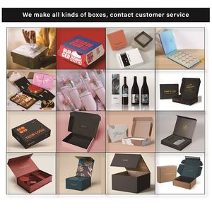 Venta al por mayor Logotipo de impresión personalizada San Valentín blanco negro oro rosa caja de papel grandes cajas de regalo con cierre magnético con asa de cinta - Product Image 4