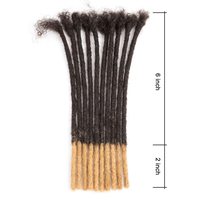 Extensions Dreadlocks en Vrais Cheveux Brésiliens Faites à la Main, Locs Permanents pour Femmes, Hommes et Enfants, Noir Naturel, Peuvent Être Teints et Décolorés