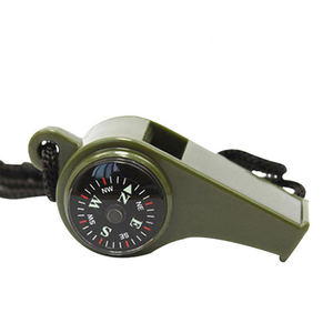 Silbato de supervivencia para acampar al aire libre <span class=keywords><strong>3</strong></span> en 1 con termómetro y kit de supervivencia con brújula - Product Image 5